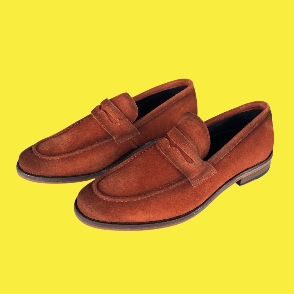 Marc Joseph Burgundy suede loafers